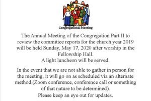 congregational meeting II